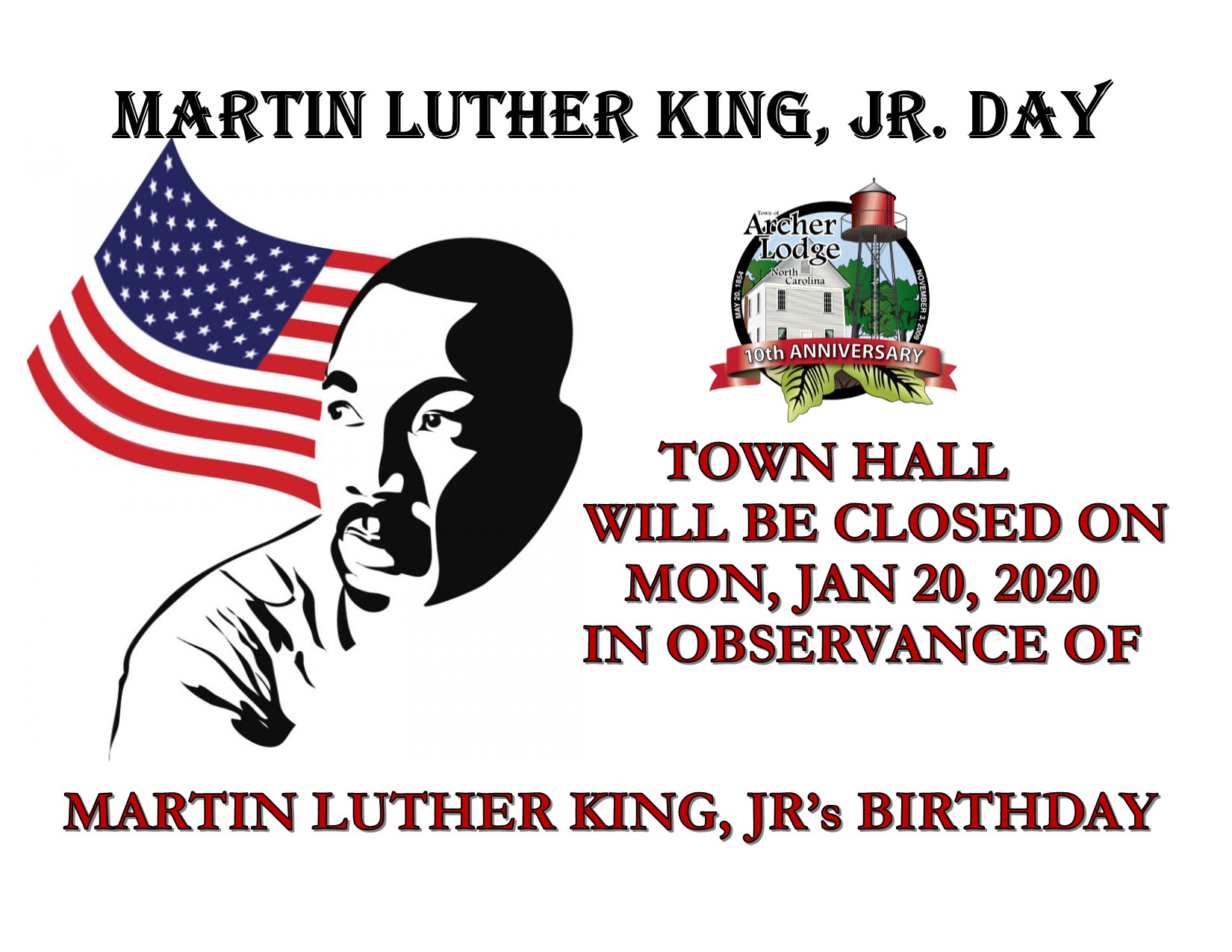 Town of Archer Lodge, North Carolina - Town Hall Closed in Observance